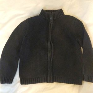 Boys Navy zipper front cardigan by Land's End size L